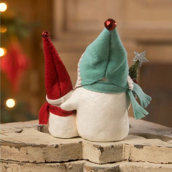 Bethany Lowe Michelle Allen Mama & Baby Snow Family Snowman New - Picture 2 of 2